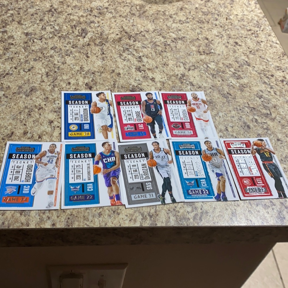 Eight NBA Cards
